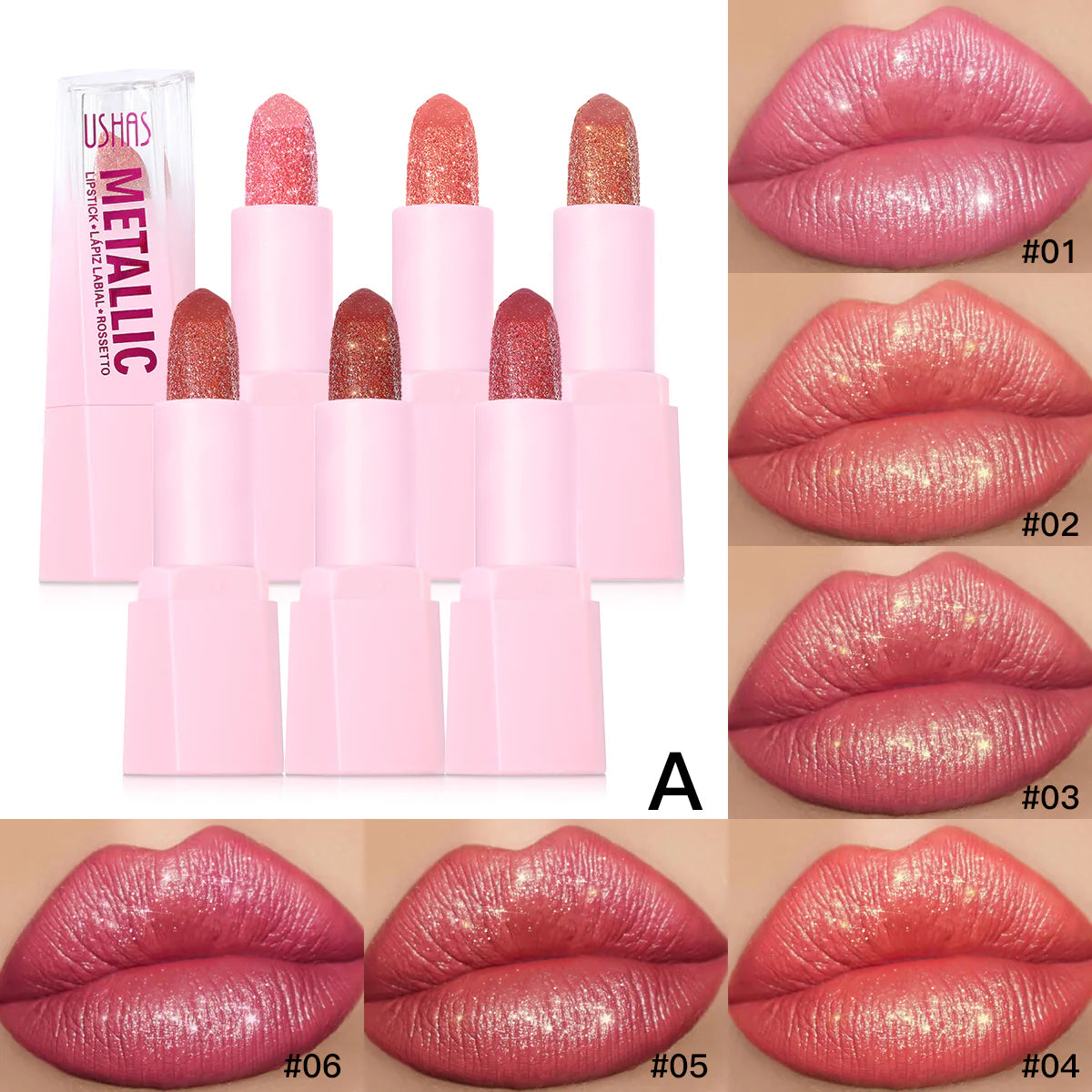 Lápiz labial metálico