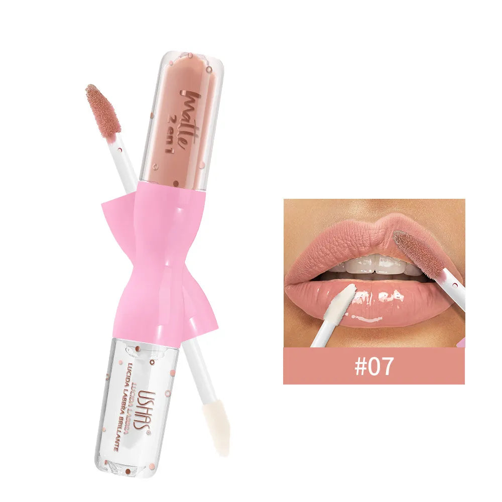 USHAS 2IN1 MATTE LIPGLOSS & LIP OIL