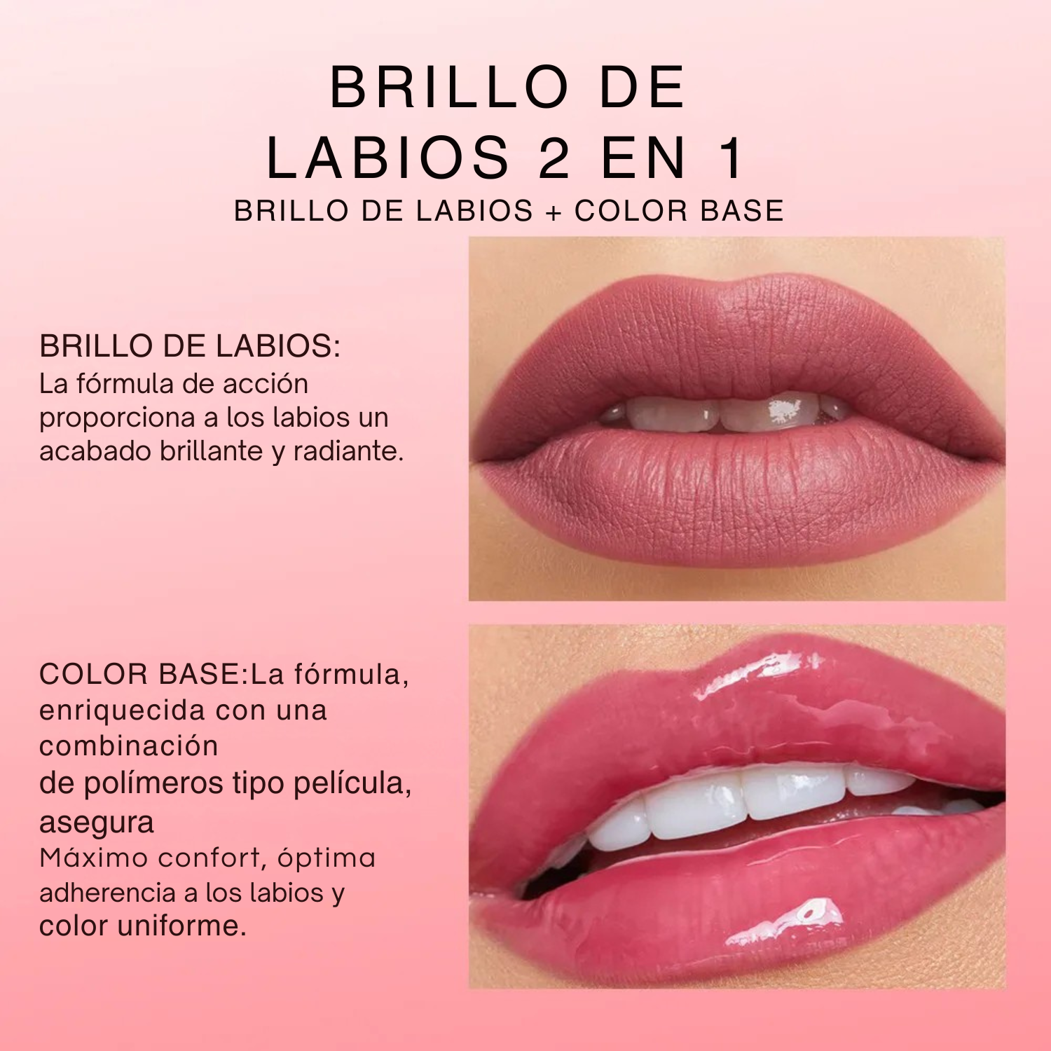 USHAS 2IN1 MATTE LIPGLOSS & LIP OIL