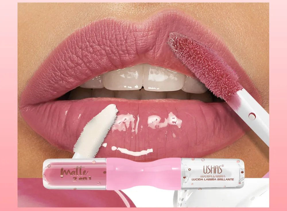 USHAS 2IN1 MATTE LIPGLOSS & LIP OIL